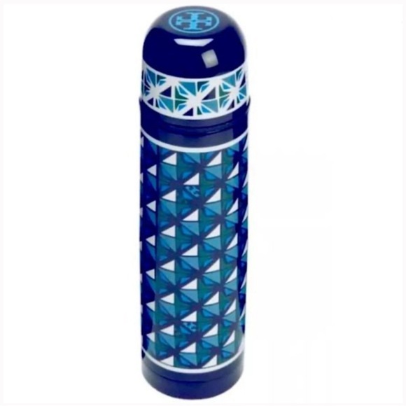 Tory Burch Navy and White Patterned Thermos - Picture 1 of 5